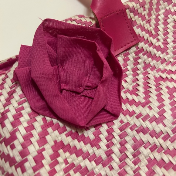 Large Pink Flower Tote Bag - Picture 2 of 3